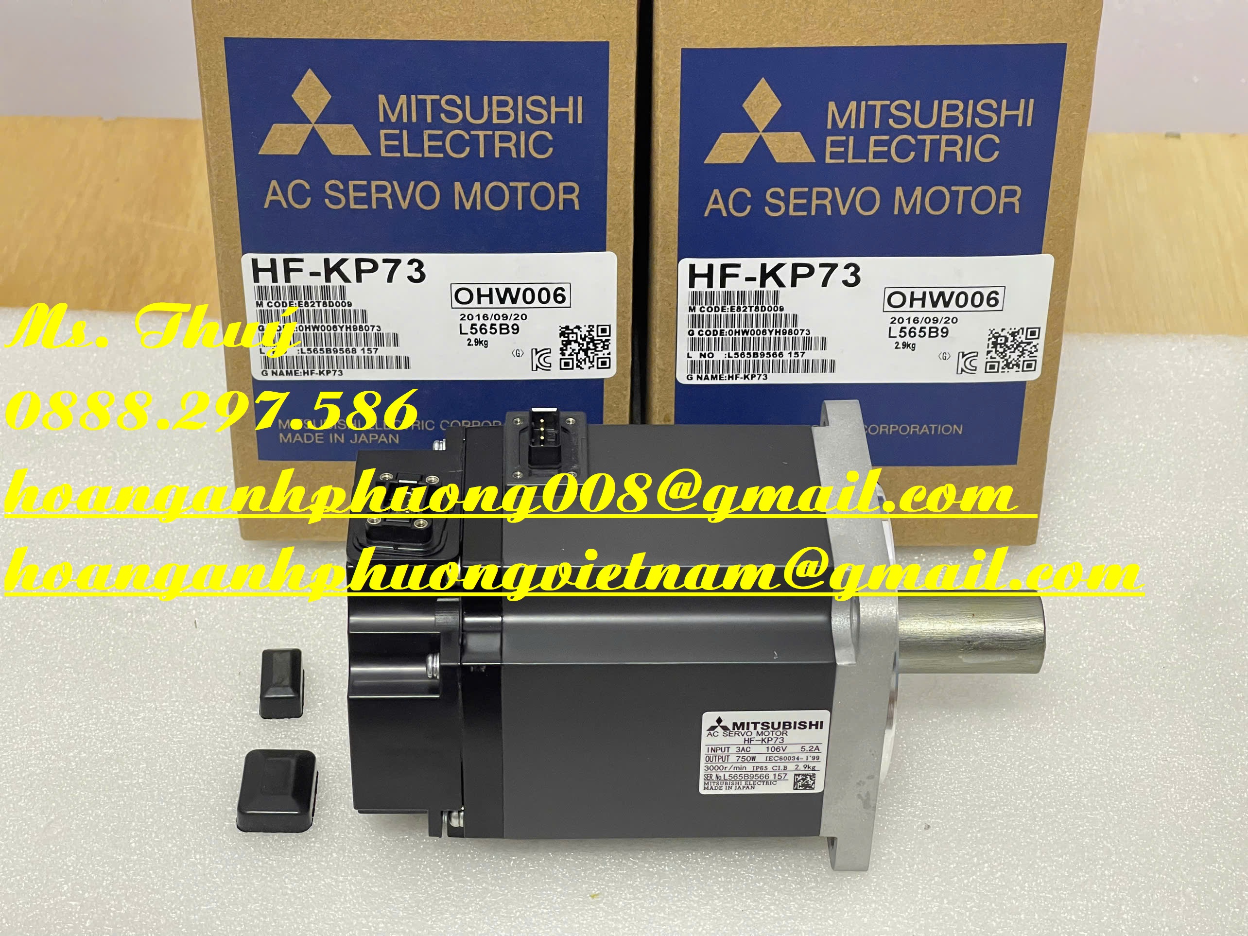 AC servo motor HF-KP73 - Mitsubishi nhập mới Japan